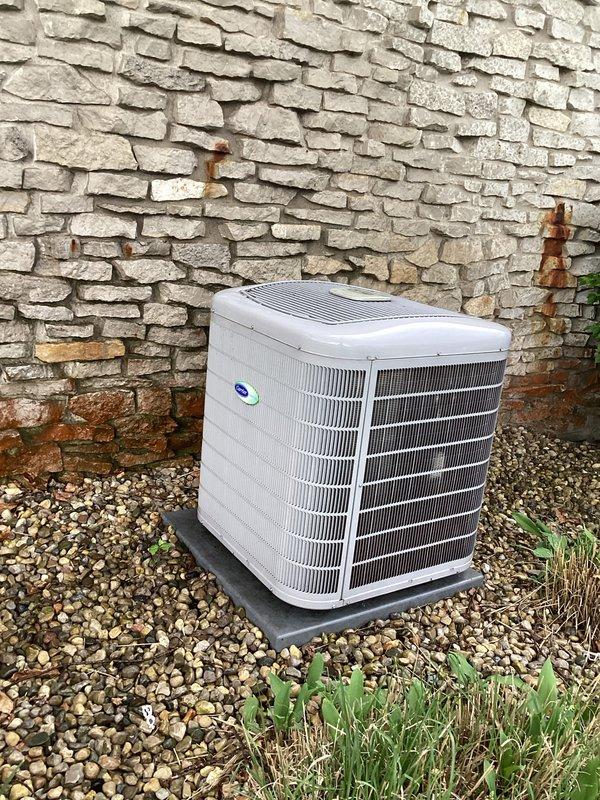 Completed basic monthly maintenance on residential cooling system. Performed standard inspection and cleaning procedures on outdoor condenser unit, which is in good operating condition with proper clearances and adequate airflow around the equipment. Filter size 20x25x4 was not included in this service visit per agreement.