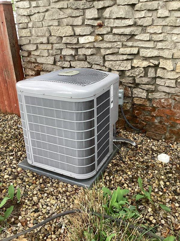 Completed basic monthly maintenance on residential cooling system. Performed standard inspection and cleaning procedures on outdoor condenser unit, which is in good operating condition with proper clearances and adequate airflow around the equipment. Filter size 20x25x4 was not included in this service visit per agreement.