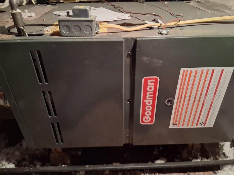 Performed comprehensive cooling tune-up on residential Goodman HVAC system located in attic space. Inspected air handler unit, verified proper operation of all mechanical and electrical components, checked refrigerant levels, cleaned condenser coils, and tested system cycling through Honeywell digital thermostat. All equipment functioning within manufacturer specifications with no issues identified.