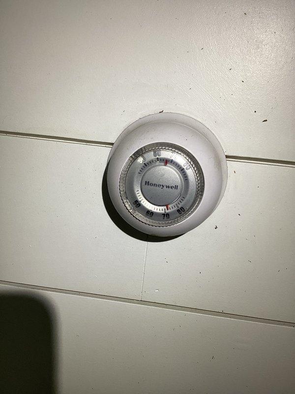 Completed comprehensive heating maintenance inspection and cleaning. Verified thermostat operation and calibration, checked system pressure readings which were within normal operating parameters, and performed standard preventative maintenance procedures. Filter size was documented for future service reference, and system was confirmed to be operating efficiently with all components functioning properly.