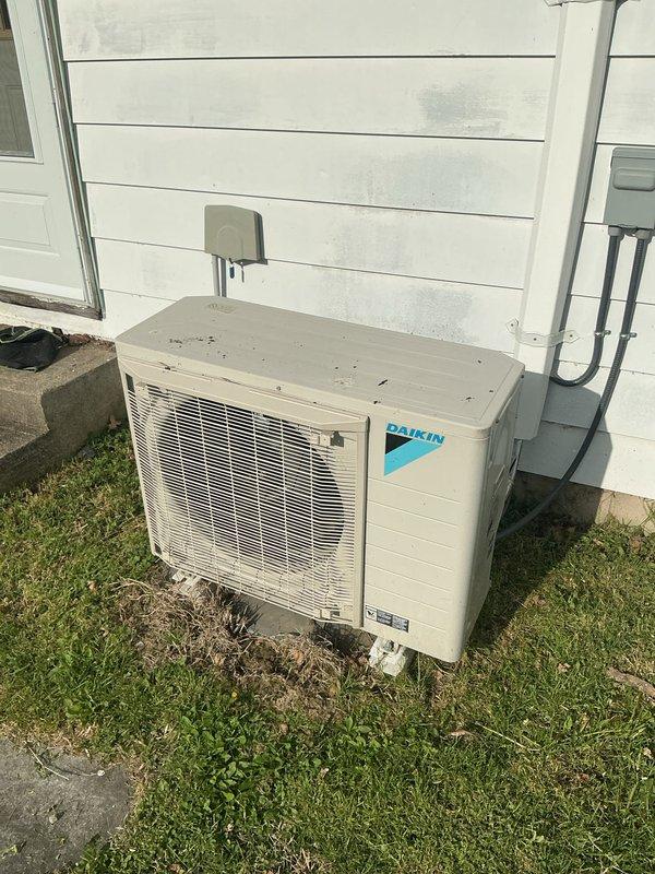 Completed basic monthly cooling maintenance on Daikin packaged unit. Inspected outdoor condenser unit, noting surface debris accumulation on top panel and housing, with equipment otherwise intact and operational. Documented 20x20x4 Honeywell MERV 11 air filter (model FC100A1011) located in attic space, which was not included in this service visit per agreement.