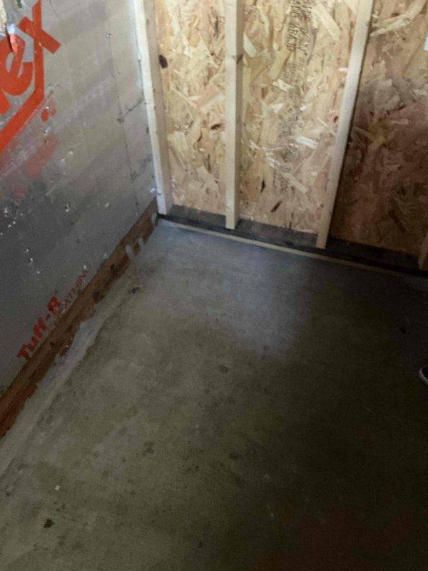 Conducted on-site evaluation of bathroom plumbing requirements in an unfinished residential space under construction. Assessed existing concrete slab, wall framing, and rough-in conditions to provide comprehensive estimate for bathroom piping installation, including supply lines, drain waste vent system, and fixture connections required for the space.