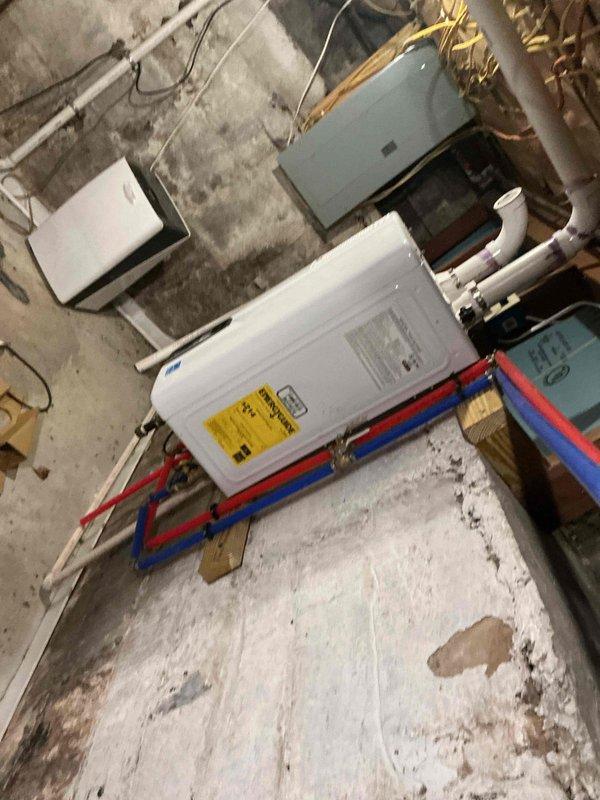 Completed basic monthly HVAC maintenance on heating system including CCH service protocol. Inspected air handler unit mounted in basement utility room, checked all electrical connections and wiring, verified proper operation of system components. Filter size 16x25x4 not included with this service visit.