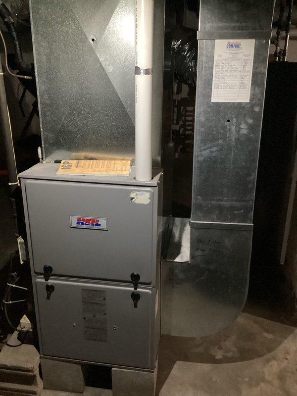 Completed monthly cooling maintenance service on Heil HVAC system. Performed comprehensive system inspection including thermostat operation verification at 72°F setpoint, checked all electrical connections, cleaned condensate drain line, inspected ductwork, and replaced 16x20x1 air filter. System operating within normal parameters with no issues identified.