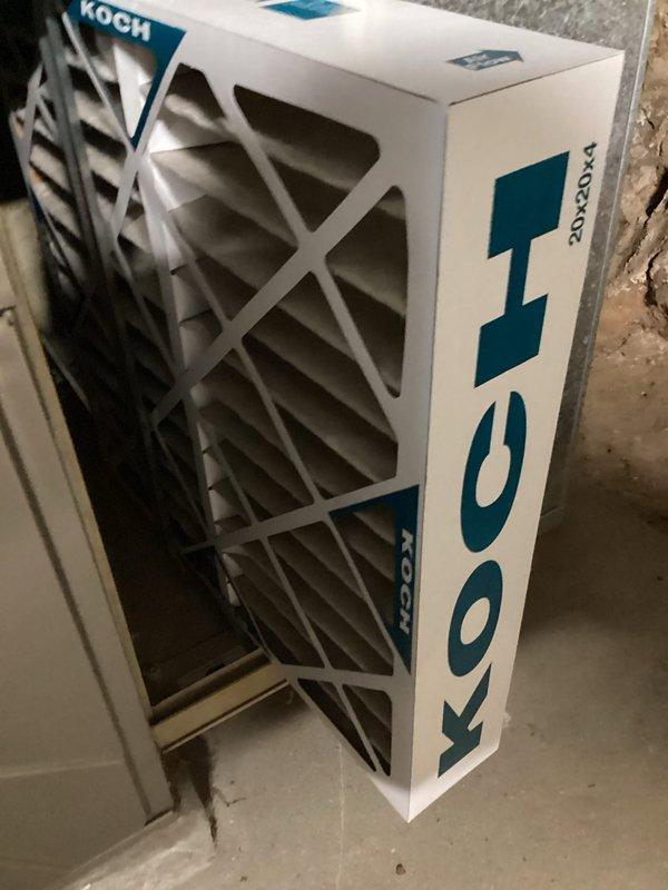 Completed comprehensive AC clean and check on Bryant furnace system with integrated Space-Gard air cleaner. Inspected all system components, verified proper operation of furnace unit and air handler, checked PVC condensate drainage connections, and confirmed air filtration system functionality with clean KOCH filter installed.