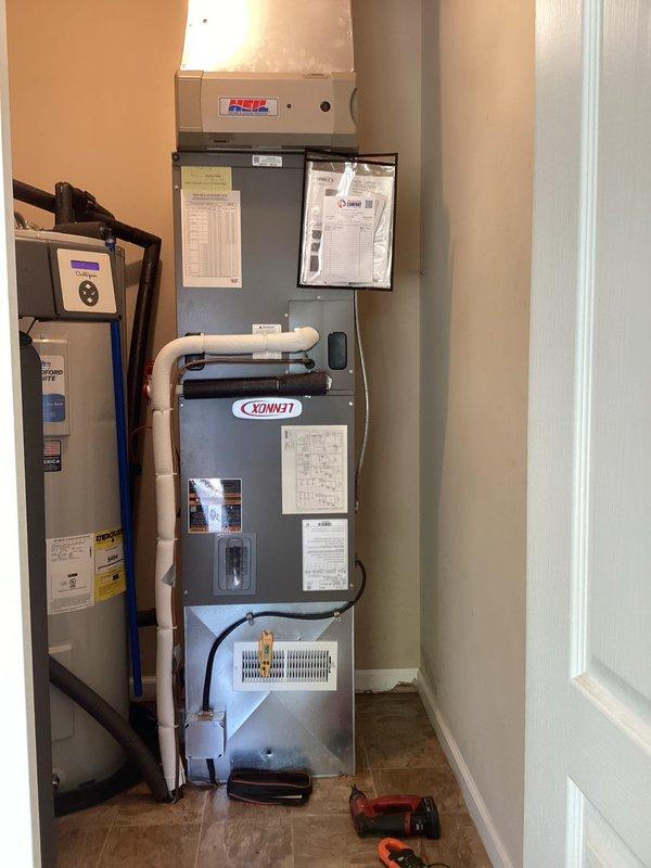 Responded to ongoing thermostat power cycling issue that has persisted since 2024 installation. Performed diagnostic troubleshooting on thermostat wiring, control board, and transformer to identify root cause of intermittent power loss, as previous thermostat replacement did not resolve the concern.