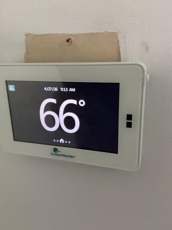 Completed comprehensive cooling maintenance on ClimateMaster geothermal heat pump system. Performed refrigerant system diagnostics using digital manifold gauges to verify proper pressures and temperatures, confirmed system operating within manufacturer specifications, and replaced air filter per maintenance agreement requirements.