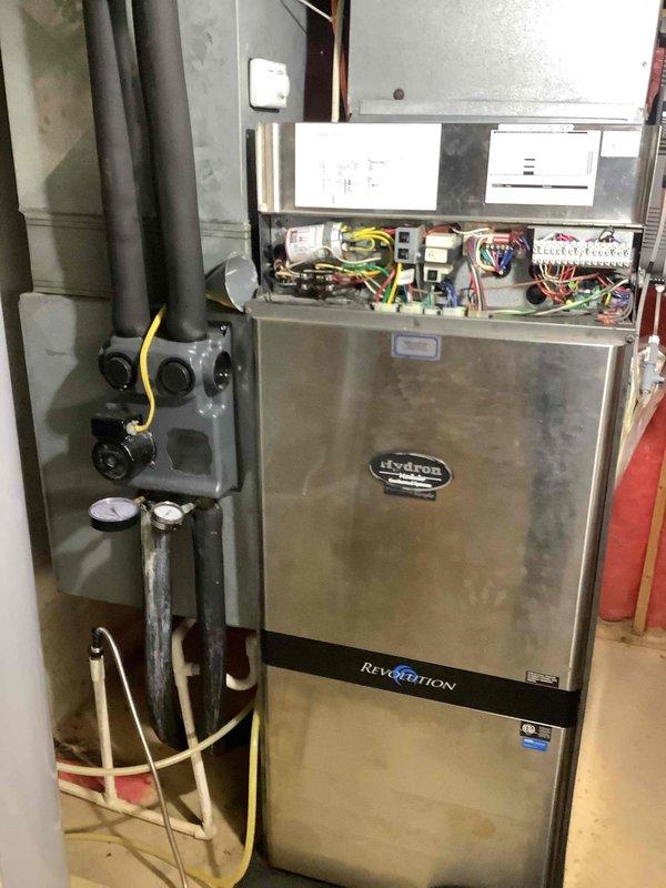 Completed basic monthly cooling maintenance on Revolution brand HVAC system. Performed standard preventive maintenance procedures including inspection of electrical components, connections, and controls. System operating within normal parameters; no issues identified during service visit.