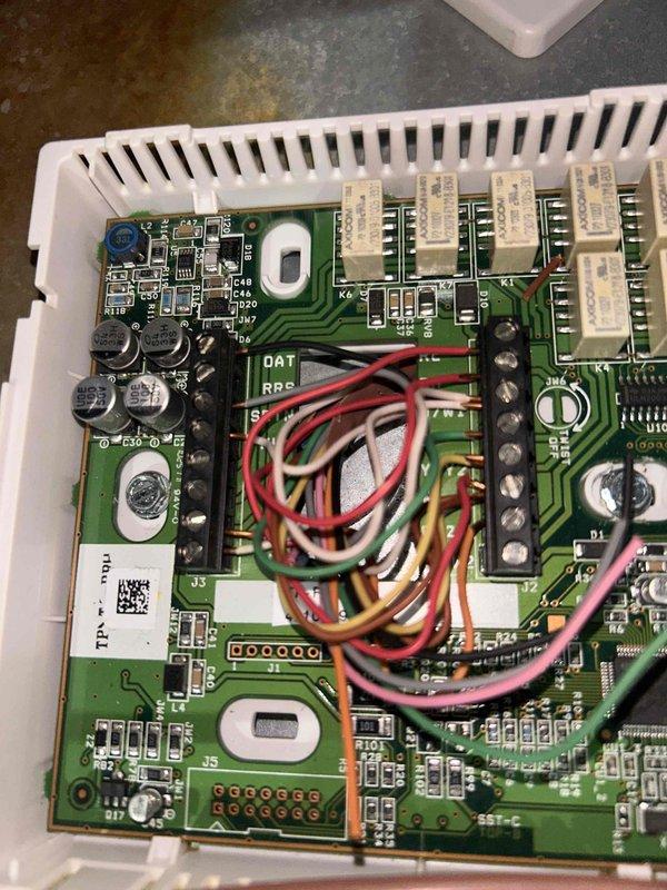 Completed basic monthly CCHP cooling maintenance per service agreement. Addressed thermostat issue caused by accidental damage during furniture relocation, inspecting and documenting control board wiring and connections to ensure proper system operation. System tested and confirmed operational following thermostat repair.
