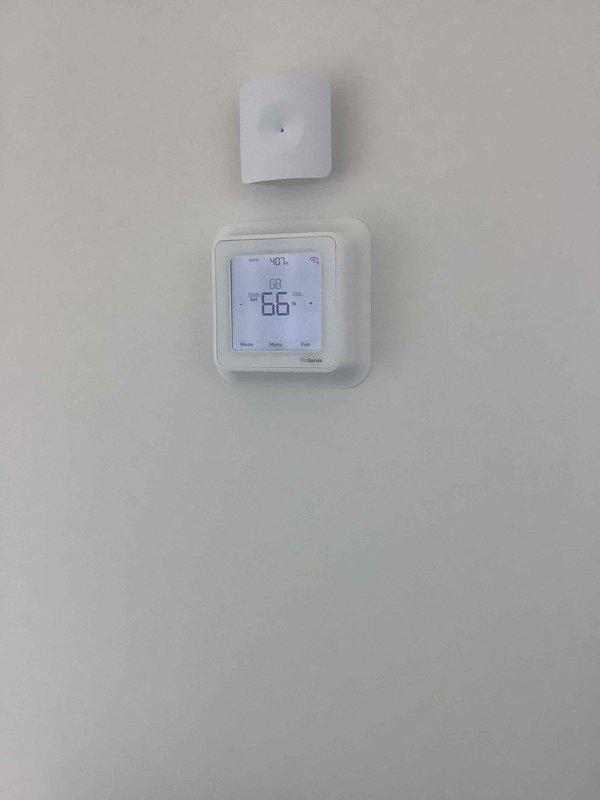 Completed basic monthly heating maintenance service on residential HVAC system. Inspected Honeywell digital thermostat verifying proper operation and temperature display at 66 degrees. Performed standard preventive maintenance checklist including filter inspection (20x25x4 filter not included in service), system safety checks, and visual inspection of mechanical equipment and water heating systems in utility area.