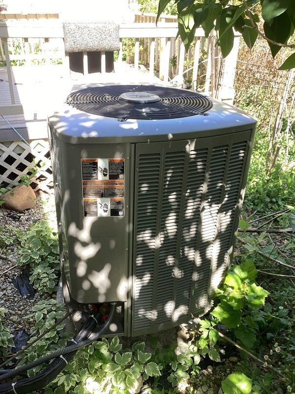 Completed comprehensive cooling maintenance on residential HVAC system under comprehensive care and heat pump cooling plan. Performed thorough inspection of outdoor condensing unit, verifying proper operation of condenser fan, checking refrigerant levels, and assessing overall system performance. Replaced 20x20x4 air filter with new Filterbuy filter rated MERV specification. Documented system conditions with diagnostic measurements showing temperature reading of 77.15°F. Confirmed Lennox equipment operating within normal parameters with no immediate service needs identified. All components functioning properly at time of inspection.
