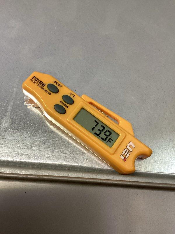 Completed semi-annual cooling maintenance on Carrier Infinity system with comprehensive tune-up including inspection of outdoor condensing unit, refrigerant level verification, electrical connection testing, and condenser coil cleaning. Reviewed thermostat diagnostics revealing previous inducer fault code from February requiring monitoring during heating season. Measured supply air temperature at 73.9°F and confirmed all cooling components operating within manufacturer specifications for upcoming summer season.