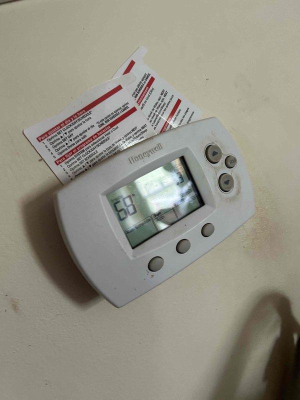 Completed basic monthly cooling maintenance visit on HVAC system. Performed visual inspection of electrical components and control wiring within unit housing, verifying proper connections and terminal integrity. Inspected and tested Honeywell programmable thermostat for proper operation and temperature control functionality, confirming system responds appropriately to thermostat commands.