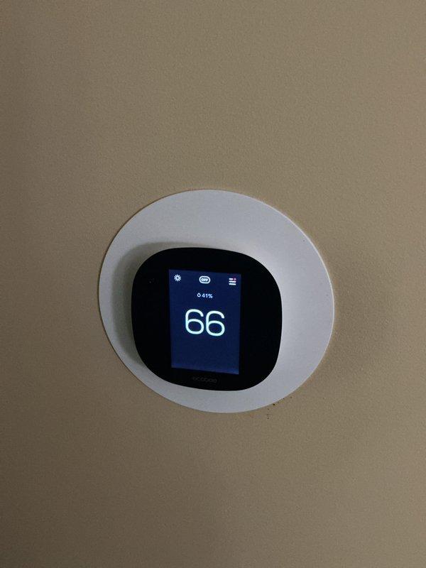 Completed basic monthly cooling maintenance visit at residential property. Performed standard system inspection, verified thermostat operation showing 66°F setpoint, and replaced 16x25x1 air filter as included in recurring service agreement. All HVAC equipment operating within normal parameters with no issues identified.