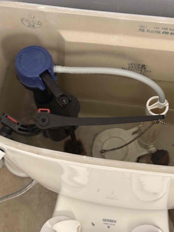 Responded to service call for continuously running toilet. Upon inspection, identified faulty fill valve and flapper assembly causing constant water flow into tank. Removed toilet tank lid and diagnosed worn flapper seal allowing water to leak from tank into bowl, triggering fill valve to run continuously. Replaced defective flapper and adjusted fill valve water level to manufacturer specifications. Tested flush mechanism multiple times to ensure proper operation and verified toilet no longer running between flush cycles. System restored to normal function with no further water waste.