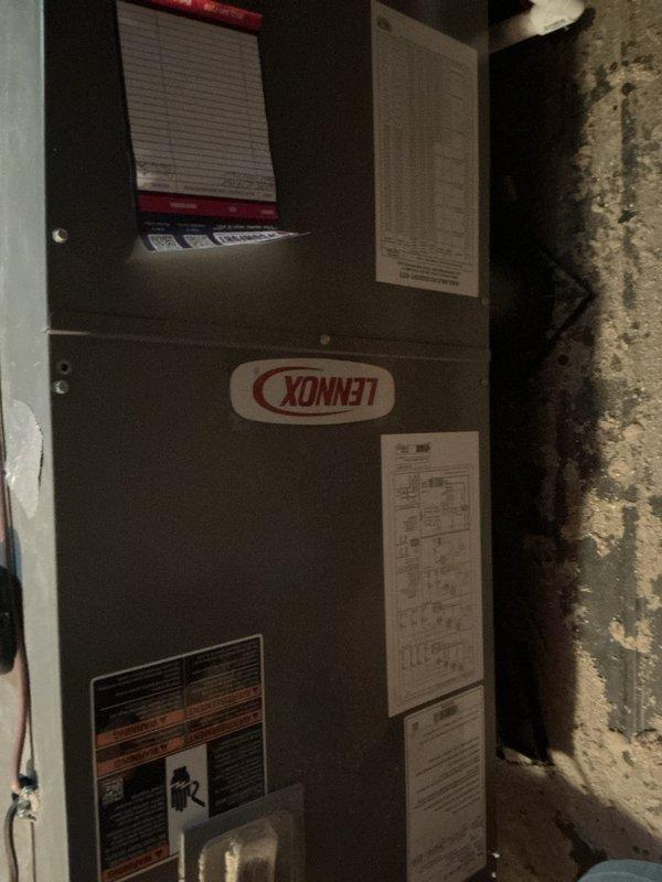 Completed comprehensive HVAC maintenance on Lennox cooling system, including outdoor condenser unit and indoor air handler. Performed standard cooling season inspection, verified refrigerant levels, checked electrical connections, and confirmed proper operation of both outdoor and indoor components. Customer advised that 20x20x4 filter is not included in service and system is enrolled in renewal program through December 2026.