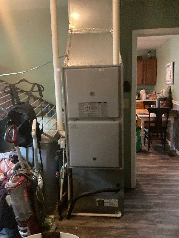 Completed full system replacement estimate for 2011 HVAC system experiencing chronic R-410A refrigerant loss requiring annual recharging. Assessed existing AirEase outdoor condenser units and indoor furnace system, documented equipment specifications and installation configuration, and provided comprehensive replacement options for both heating and cooling components to address ongoing refrigerant leak issues.