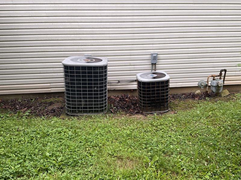 Conducted full system evaluation for two existing HVAC systems utilizing obsolete R-22 refrigerant. Assessed basement-mounted Carrier furnace with air handler and corresponding outdoor condenser units to provide comprehensive replacement estimate. Documented current equipment configuration, ductwork connections, electrical infrastructure, and refrigerant line routing to determine specifications for upgraded dual-system installation with modern refrigerant technology.