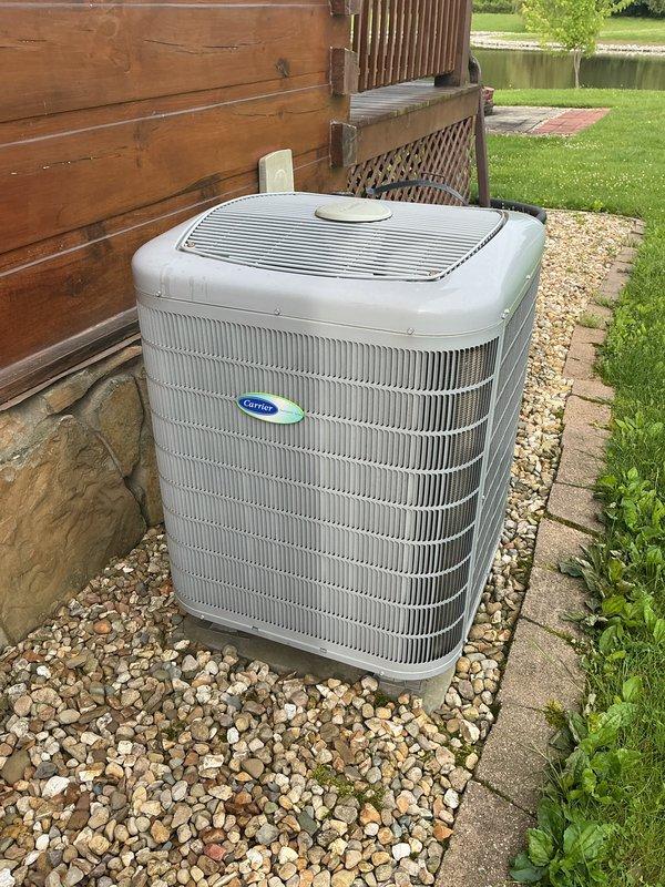 Completed basic monthly cooling maintenance on Carrier HVAC system. Performed standard inspection and servicing of outdoor condenser unit and indoor furnace components. System operational with no issues identified during routine preventative maintenance visit.