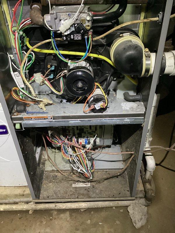 Responded to service call for air conditioning system running continuously without cooling. Upon inspection, diagnosed failed capacitor on outdoor condensing unit. Replaced defective capacitor, verified proper electrical connections, and tested system operation. Unit now cycling properly and achieving target temperatures.