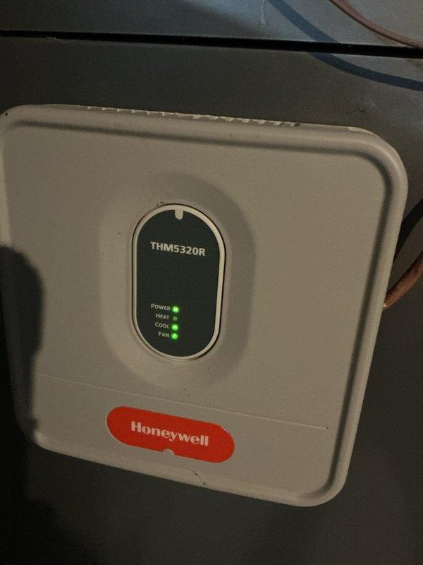 Responded to no airflow complaint on upper floor of two-story residence. Inspected Honeywell HZ432 four-zone control panel and THM5320R zone thermostat. Found Zone 2 damper actuator had failed in closed position, preventing airflow to upper level while ground floor zones remained operational. Replaced faulty damper actuator, verified proper zone operation through system cycle test, and confirmed all four zones now responding correctly to thermostat calls with appropriate airflow distribution throughout home.