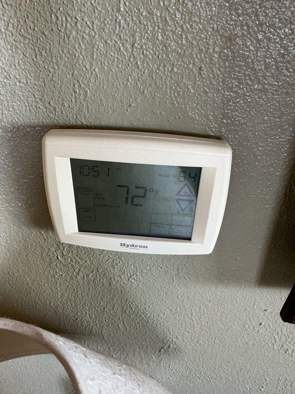 Completed basic monthly cooling maintenance visit on residential HVAC system. Performed standard inspection of cooling equipment, verified thermostat operation displaying 72°F, and checked system controls and settings. All components found operating within normal parameters with no issues identified during this routine preventative maintenance service.