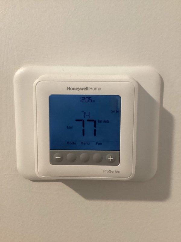 Responded to no-cooling call with indoor temperature at 80°F and outdoor condenser fan not operating. Diagnosed outdoor unit condenser fan motor failure preventing proper heat rejection from refrigeration system. Replaced defective condenser fan motor, verified proper rotation and airflow, confirmed system returned to normal cooling operation with thermostat cycling appropriately.