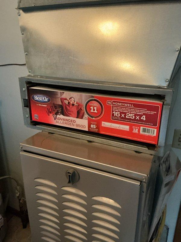 Performed comprehensive cooling maintenance on Lennox residential air conditioning system. Inspected outdoor condenser unit, verified proper operation of fan assembly and compressor, checked refrigerant levels, and cleaned coils as needed. Indoor furnace unit inspected with notation that 16x25x4 MERV 11 filter is customer-supplied and not included in service agreement. System operating within normal parameters upon completion.