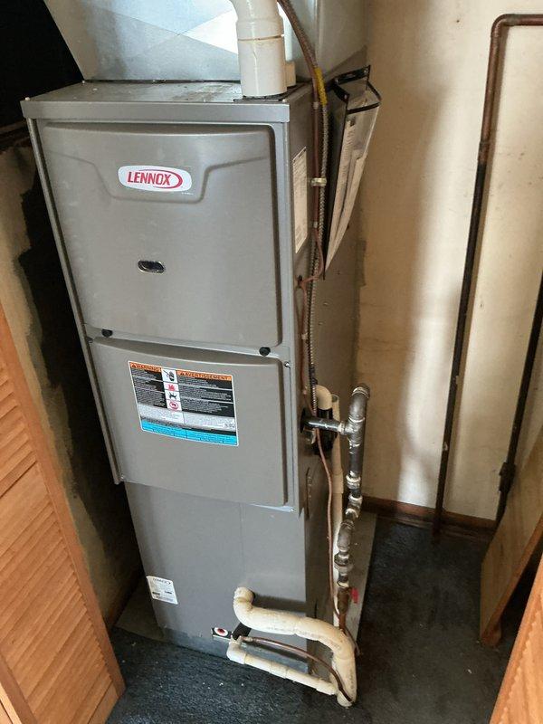 Completed basic monthly cooling maintenance on Lennox HVAC system. Performed standard inspection of outdoor condensing unit and indoor air handler, verified proper operation of all components, checked refrigerant lines and electrical connections, and documented system condition with photos. Unit operating within normal parameters with no issues identified requiring immediate attention.