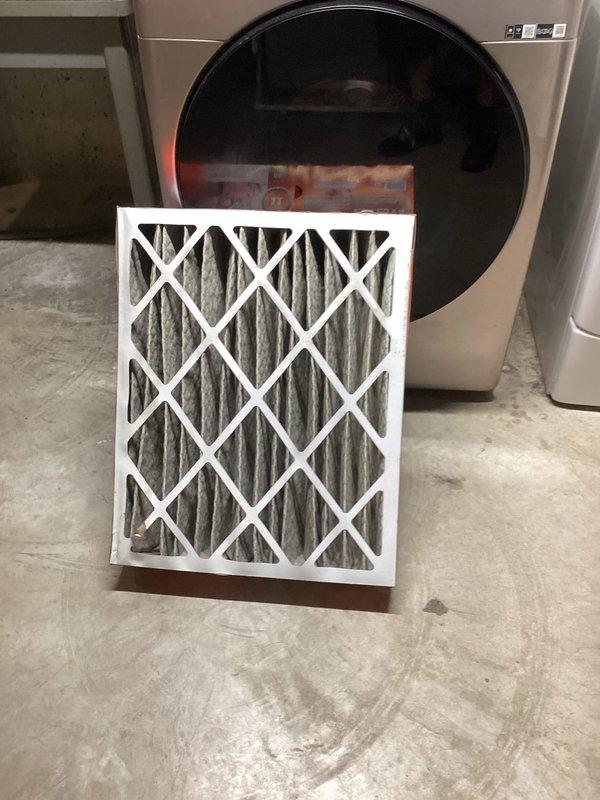 Responded to service call for air conditioning system experiencing frost buildup on evaporator coil. Upon arrival, customer had already shut down system to allow for defrost as advised. Performed visual inspection of Carrier HVAC system and identified severely restricted airflow due to heavily clogged air filter, which was causing the coil to freeze. Replaced dirty air filter with new unit and verified proper system operation after thaw cycle completed. Monitored refrigerant pressures and confirmed no refrigerant leak present; freezing issue was solely attributed to inadequate airflow from blocked filter restricting heat exchange at evaporator coil.