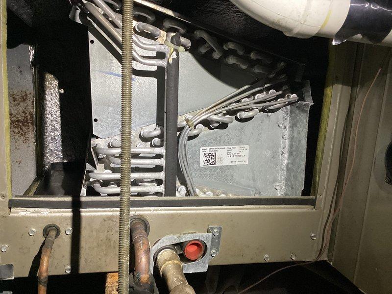 Completed comprehensive cooling maintenance on residential HVAC system. Performed full system inspection of outdoor condensing unit and indoor components, verified proper operation of all mechanical and electrical systems, and inspected refrigerant lines, control box connections, and safety devices. System is operating within normal parameters; customer reminded that 16x25x4 filter is not included in maintenance agreement.
