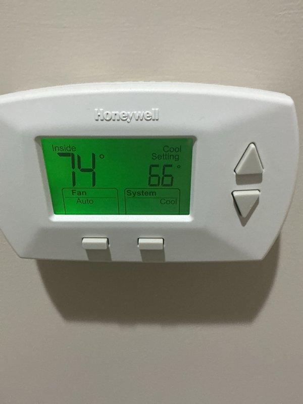Performed complimentary cooling system maintenance on Carrier indoor unit, model CNPVP3017ATAACAA, manufactured May 2012, utilizing R-410A refrigerant. Completed standard maintenance cleaning procedures on the system, which is currently operating with thermostat set to 66°F cooling mode with fan on auto. Customer plans to re-enroll in maintenance program upon return visit, at which time filter size will be documented for future service records.
