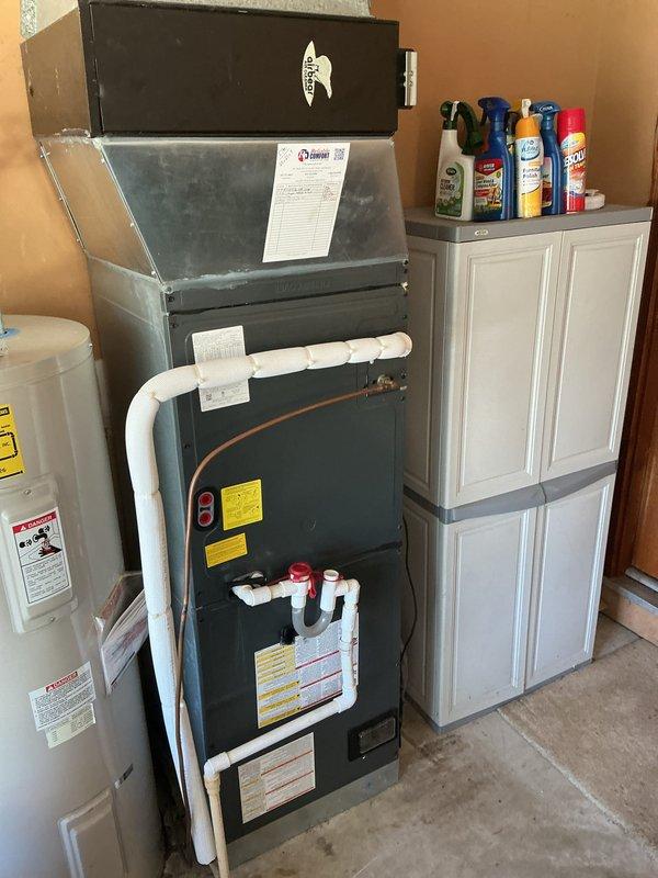 Completed Comfort Care maintenance on residential cooling system. Performed comprehensive inspection of air handler unit, verified proper operation of all components, checked refrigerant lines and condensate drainage system. System operating within normal parameters with no issues identified during this monthly recurring maintenance visit.