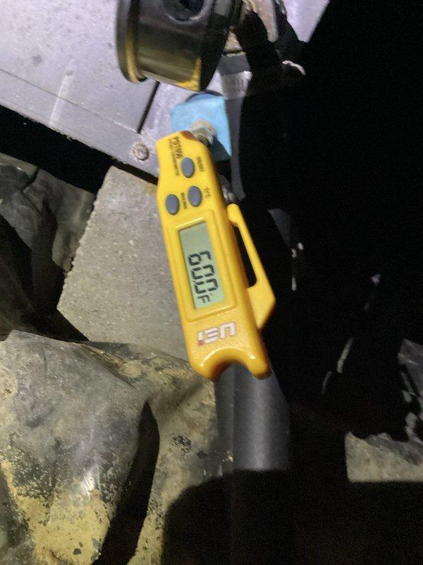 Performed monthly basic maintenance on residential air conditioning system. Inspected washable filter and verified system operation. Measured supply line temperature at 67.0°F using digital thermometer to confirm proper refrigerant flow and system performance. All components operating within normal parameters.