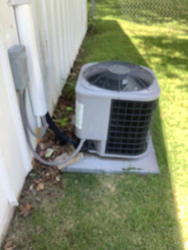 Responded to no-heat call where furnace shut down immediately upon startup and thermostat display went blank during home inspection. Diagnosed electrical issue causing loss of power to thermostat and furnace control board. Inspected outdoor condensing unit and confirmed proper installation on concrete pad with standard electrical connections intact. Troubleshot thermostat wiring and restored power to system, verifying proper communication between thermostat and heating equipment. System tested successfully with furnace cycling normally and thermostat display functioning properly.