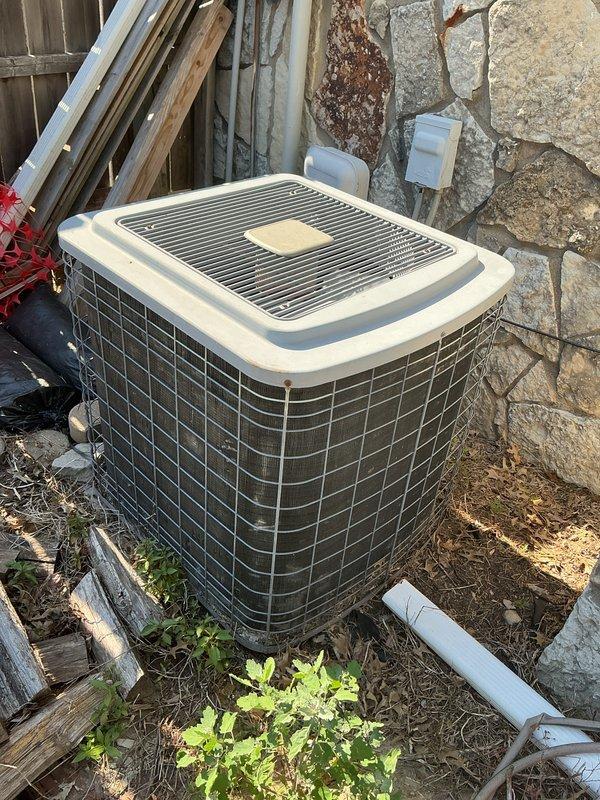 Completed basic monthly cooling maintenance visit on residential air conditioning system. Performed standard inspection of outdoor condensing unit and verified thermostat operation showing 78°F setpoint. Customer to provide 20x20x4 filter as it is not included in this service plan.