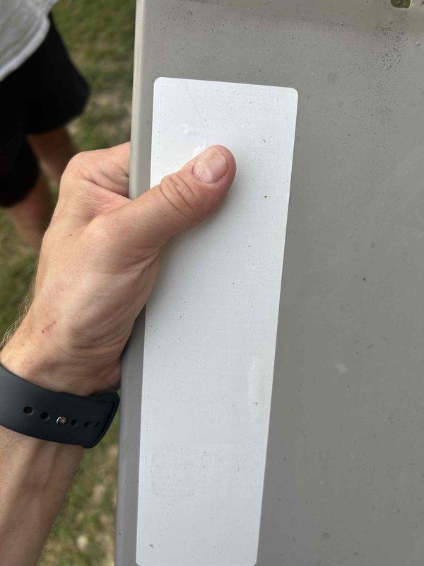 Responded to no cooling complaint on residential air conditioning system. Performed diagnostic evaluation of outdoor condenser unit showing signs of age and wear. Inspected condenser coils, fan assembly, and electrical components to identify cause of cooling failure on aging equipment exceeding ten years of service.
