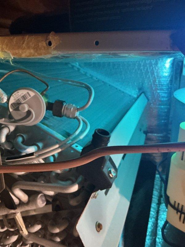 Completed basic monthly maintenance on two cooling systems in preparation for customer's extended summer absence. Performed standard inspection procedures on both units, including exterior Carrier condensing unit and indoor air handler with refrigerant line connections. Noted that standard 20x25x4 and 20x20x4 filters were not included in this service visit.