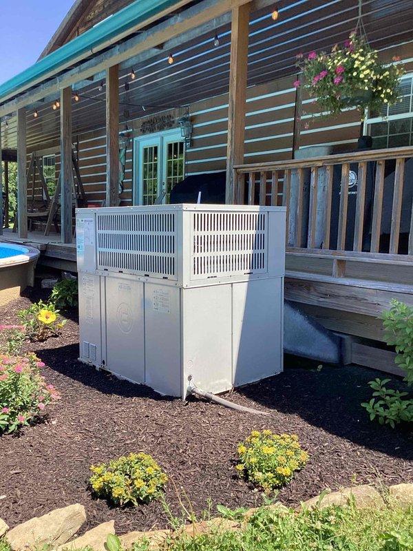 Responded to cooling complaint where system was unable to maintain setpoint of 70°F, with indoor temperature reaching 77°F. Diagnosed faulty capacitor on Bosch outdoor condensing unit affecting compressor operation. Replaced defective capacitor under warranty, verified proper system operation, and confirmed unit now maintaining desired temperature setpoint.
