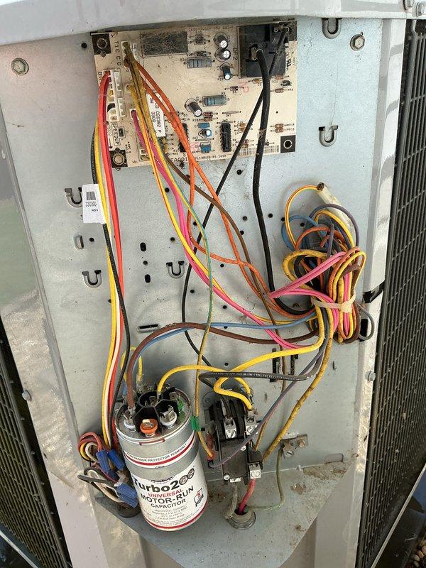 Performed routine cooling maintenance inspection on HVAC system. Accessed unit interior, inspected electrical components including control boards, capacitor, contactor, and wiring connections for proper operation. Replaced 16x25x1 air filter per basic monthly maintenance agreement. All components found operating within normal parameters and system returned to service.