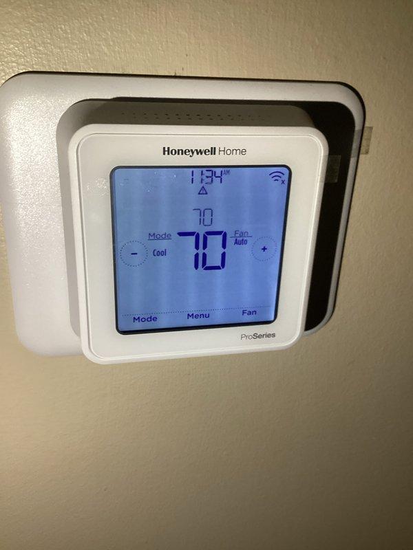 Completed routine cooling maintenance service including inspection of HVAC system components and evaporator coil assembly. Replaced 16x20x1 air filter with upgraded allergen-rated filter as part of annual maintenance agreement. Verified thermostat operation showing system in cooling mode with proper temperature control and WiFi connectivity functioning correctly.