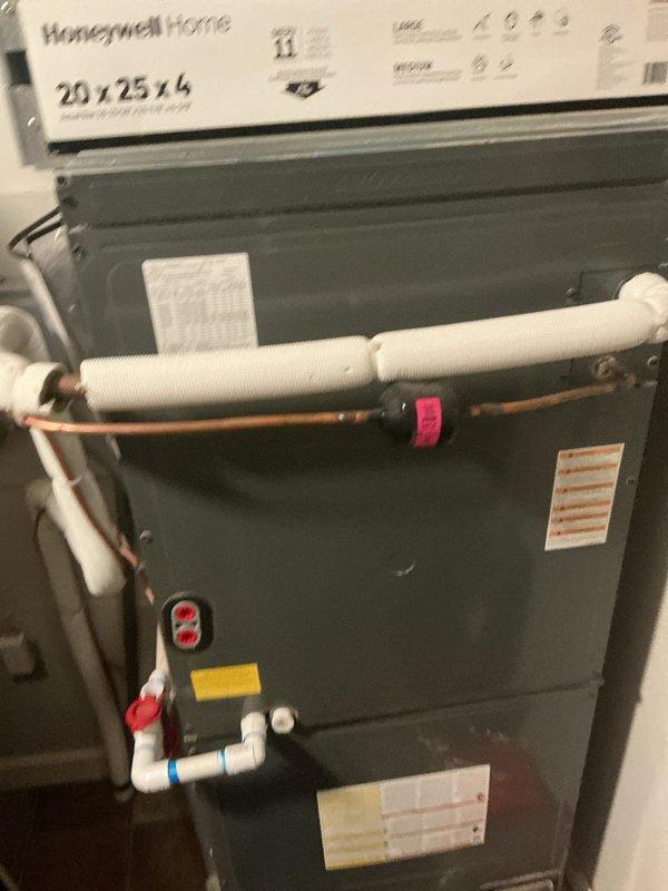 Completed preventative maintenance on residential HVAC cooling system as part of comprehensive care plan. Installed new 20x25x4 MERV-rated air filter to ensure optimal airflow and indoor air quality. Performed standard system inspection and documentation, confirming all components operating within normal parameters.