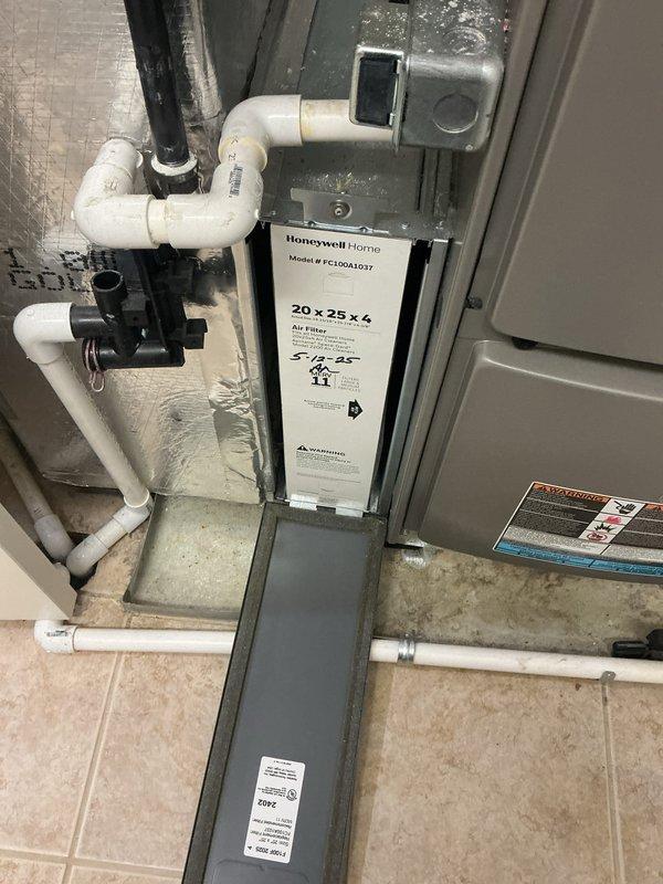 Completed basic monthly maintenance on two cooling systems. Performed comprehensive checks and cleaning on both units, tested capacitor voltage readings which measured 7.43V on one system, and inspected all electrical components. Customer to provide their own 20x20x4 air filters for both systems as filters are not included in this maintenance agreement.