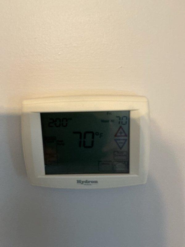 Completed comprehensive cleaning and checkout service on HVAC system. Unit components, including hydronic heating equipment and associated piping, were thoroughly cleaned and inspected after extended period without maintenance. Verified thermostat operation and system functionality, confirming proper temperature control and display readings.