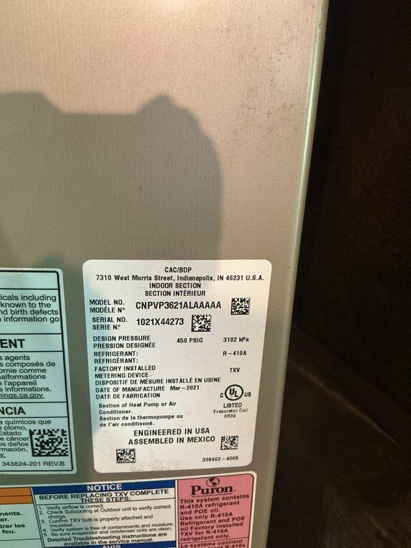 Completed routine preventive maintenance on 8-year-old Carrier heat pump system. Performed comprehensive inspection of outdoor condenser unit, verified proper operation of all components, checked refrigerant levels and pressures, inspected electrical connections, and tested system performance. Confirmed unit model CNPVP3621ALAMAA with R-410A refrigerant is operating within manufacturer specifications with no issues found. System tested and left in proper working condition.