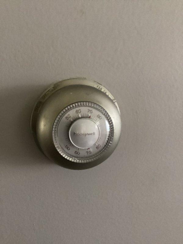 Responded to service call for air conditioning unit running continuously with loud operational noise and shotgun-like sound upon shutdown. Performed system diagnostic and temperature verification, measuring supply air temperature at 74.3°F at the air handler. Inspected thermostat operation and system cycling behavior to identify source of excessive noise and hard shutdown symptoms.