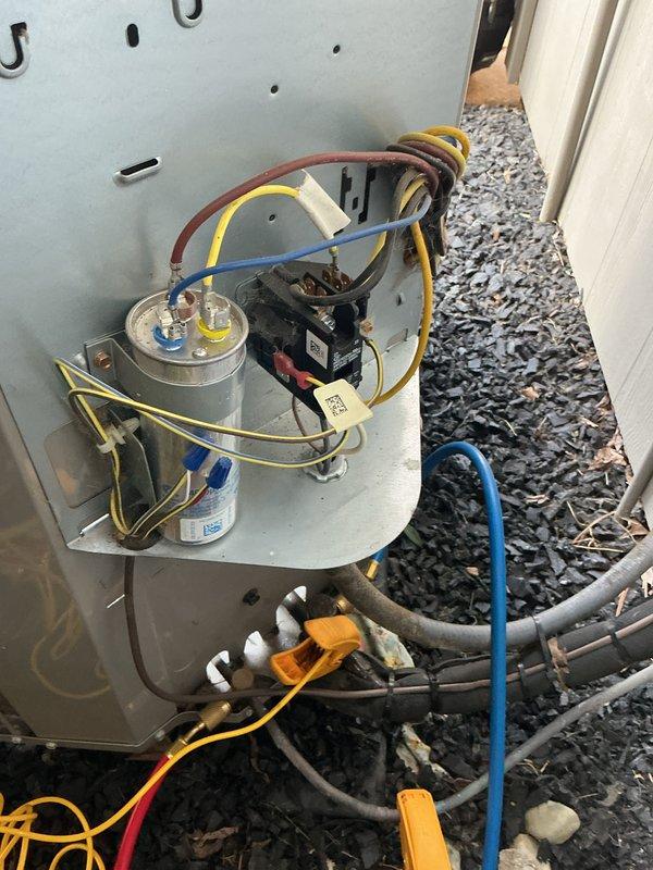 Completed comprehensive cooling maintenance on residential HVAC system including outdoor condensing unit and indoor Bryant furnace/air handler. Performed electrical inspection of outdoor unit components including capacitor, contactor, and associated wiring connections which were found secure and operational. Replaced 20x20x1 air filter as part of basic monthly maintenance agreement. All system components inspected and found operating within normal parameters.