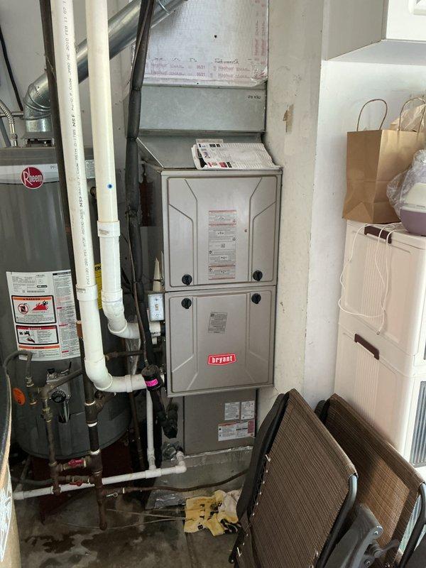 Completed comprehensive cooling maintenance on residential HVAC system including outdoor condensing unit and indoor Bryant furnace/air handler. Performed electrical inspection of outdoor unit components including capacitor, contactor, and associated wiring connections which were found secure and operational. Replaced 20x20x1 air filter as part of basic monthly maintenance agreement. All system components inspected and found operating within normal parameters.