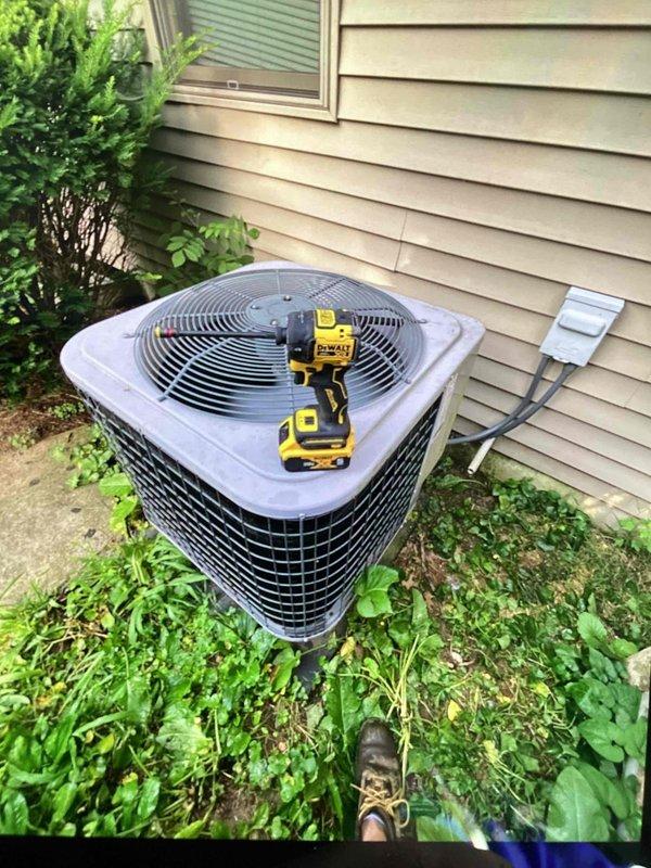 Responded to no-cooling call at residential property. Upon arrival, inspected outdoor condensing unit and accessed electrical components including capacitor, control board, and wiring connections. Diagnosed system failure, performed necessary repairs to restore cooling operation, and verified proper system function before departure.