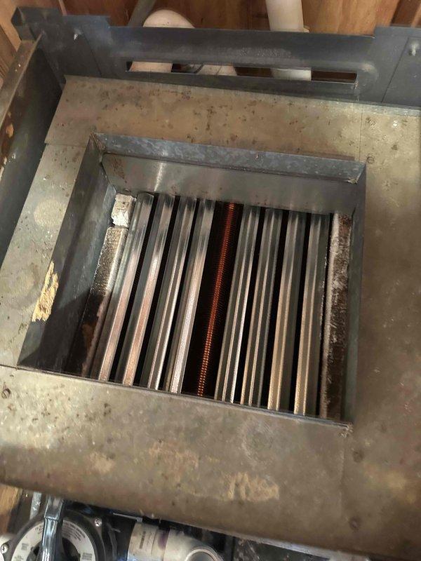 Returned to site to replace the heat exchanger header assembly on the pool heater system. Removed the existing damaged header, installed new replacement unit, and verified proper alignment with the copper coil connections and fin assembly. System tested and confirmed operational upon completion.